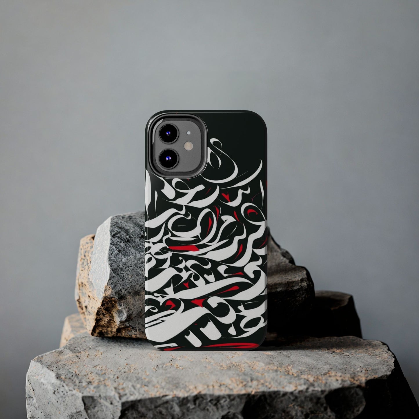 Phone Case Calligraphy Red Black White Tough Phone Case