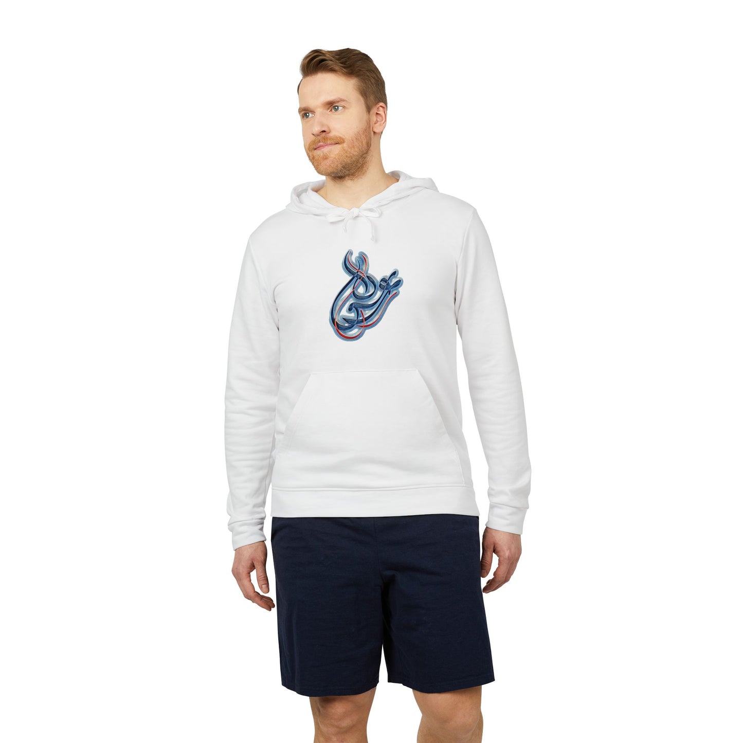 Kalli K X Adidas Unisex Fleece Hoodie-Modern Calligraphy LOVE