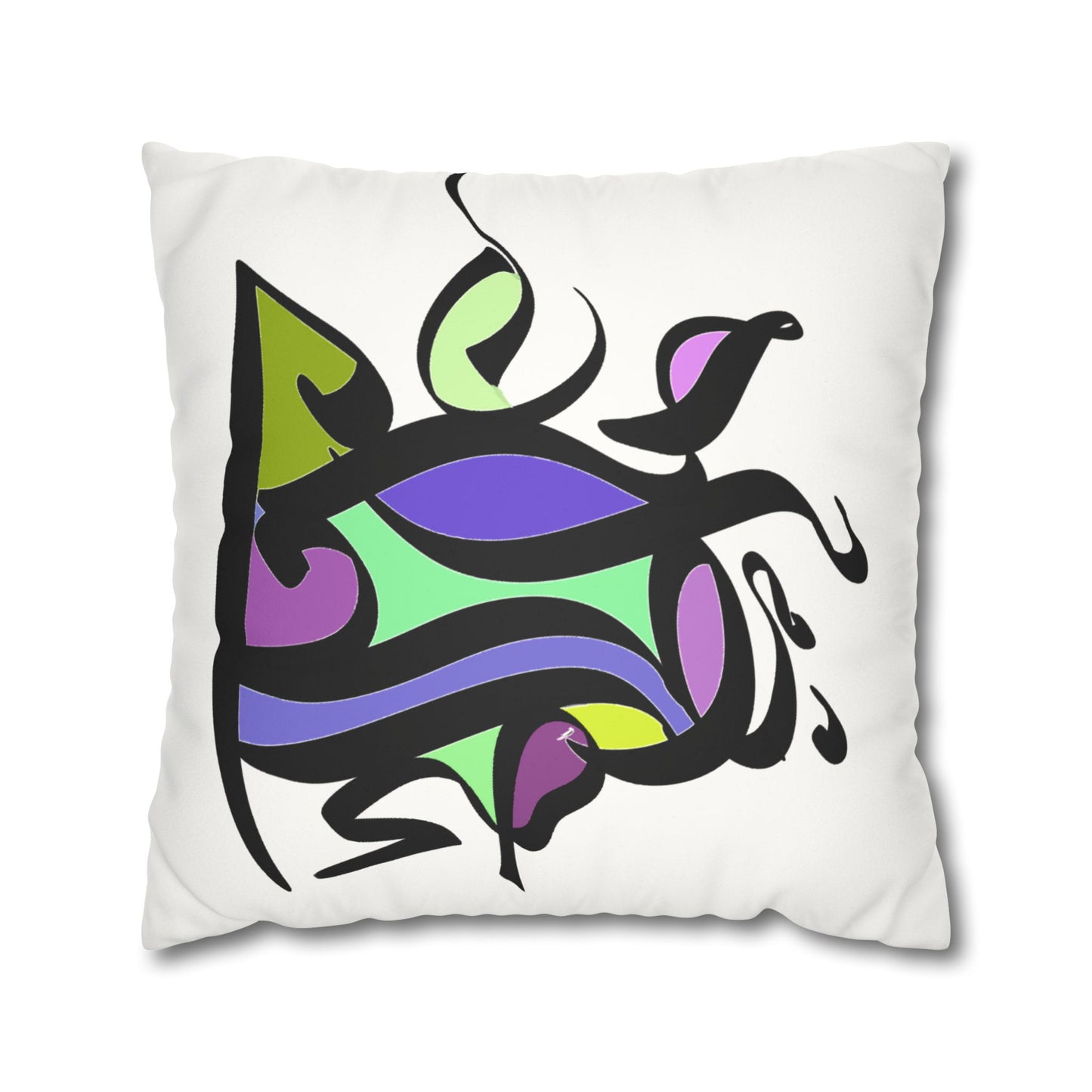 Square Pillowcase - Persian Calligraphy, Modern Handwriting Design