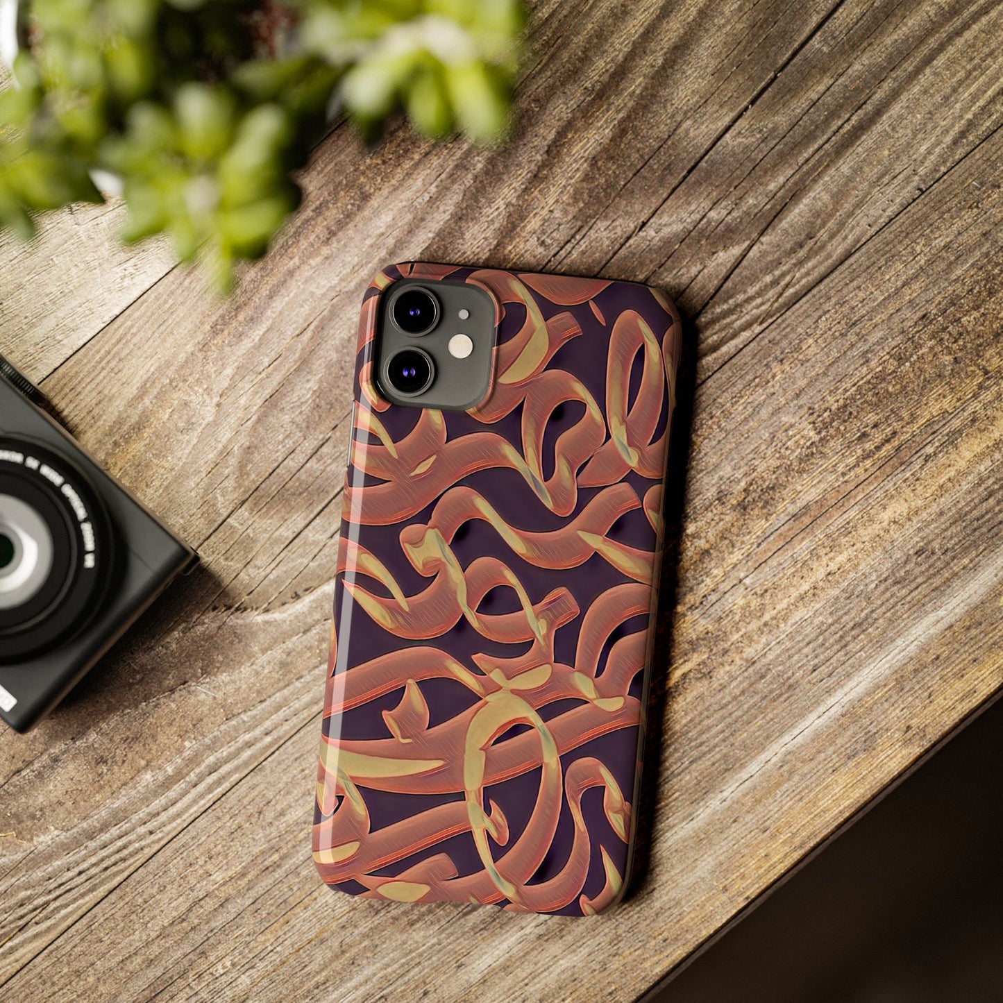 ' Modern Art Slim Phone Case -LOVE I-