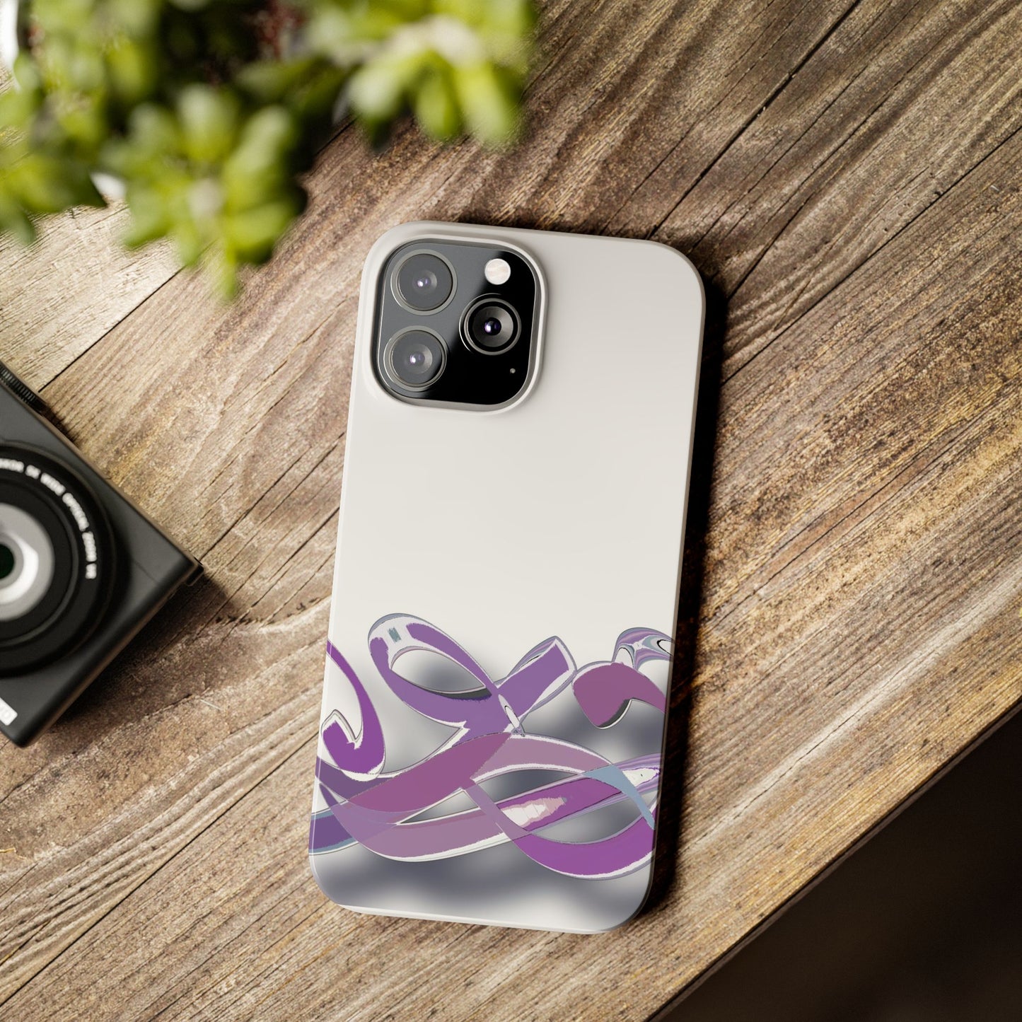 ' Modern Art Slim Phone Case -Calligraphy