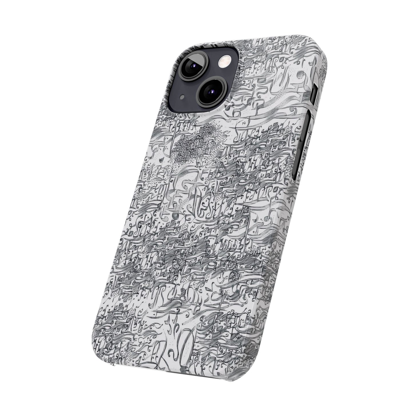 .ه,- ' Modern Art Slim Phone Case -LOVE I- I -.
