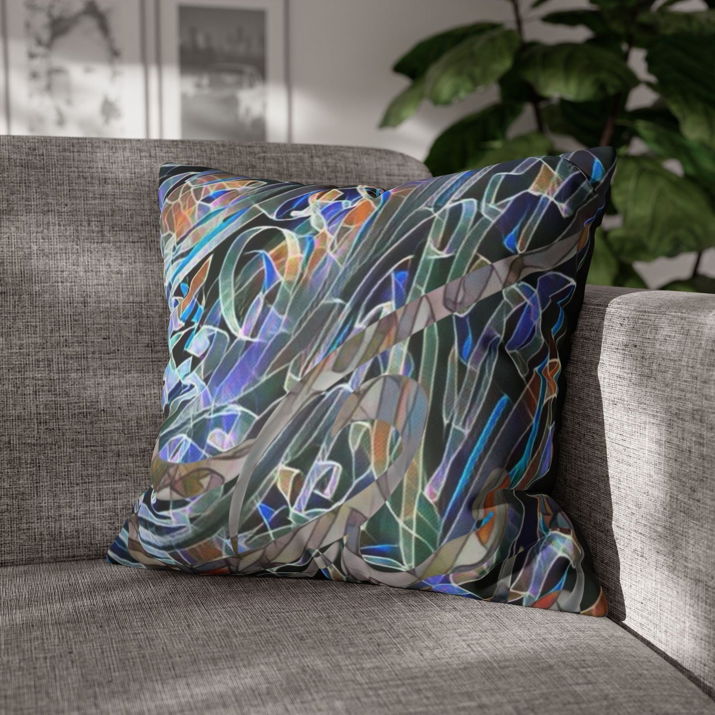 Modern art inspired beauty Faux Suede Square Pillow Cover l