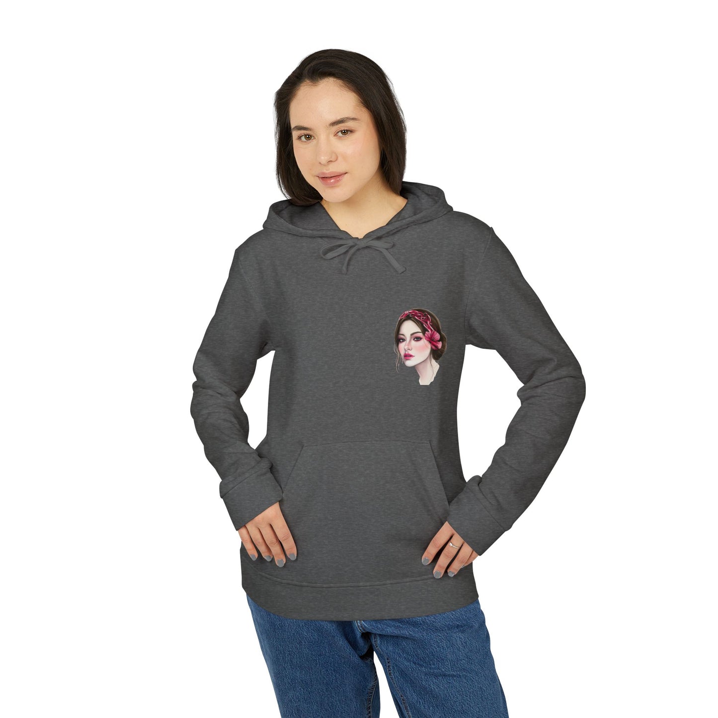 Kalli K X Adidas Unisex Fleece Hoodie- calligraphy headband