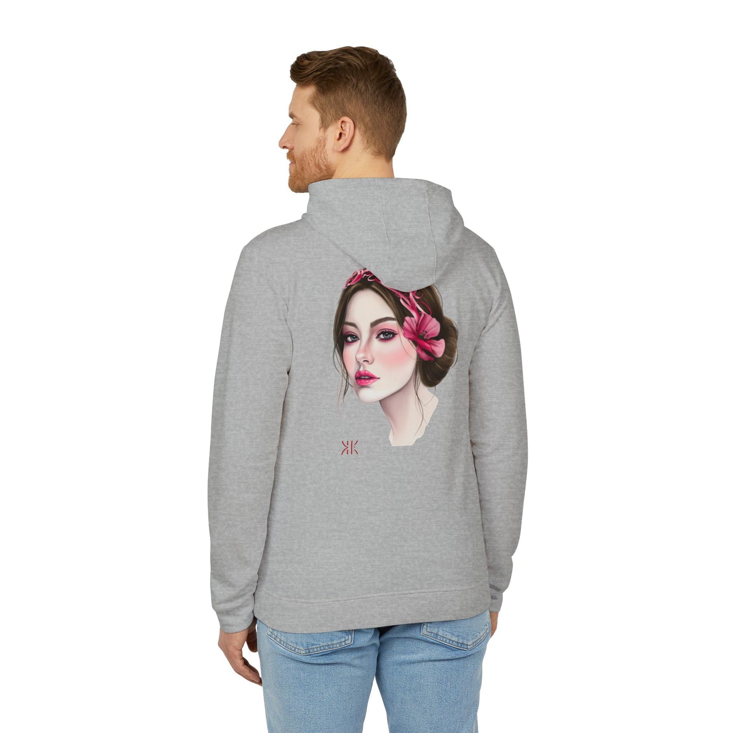 Kalli K X Adidas Unisex Fleece Hoodie- calligraphy headband