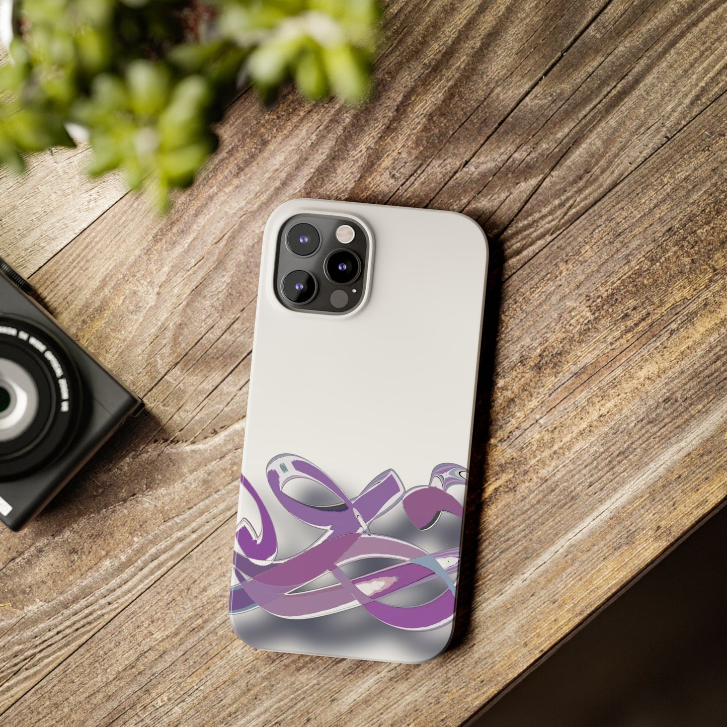 ' Modern Art Slim Phone Case -Calligraphy