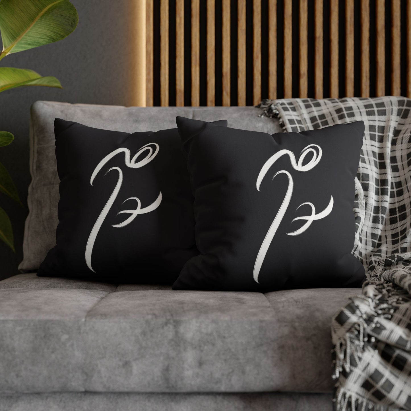 Square Pillowcase - Persian Calligraphy Modern Handwriting Design
