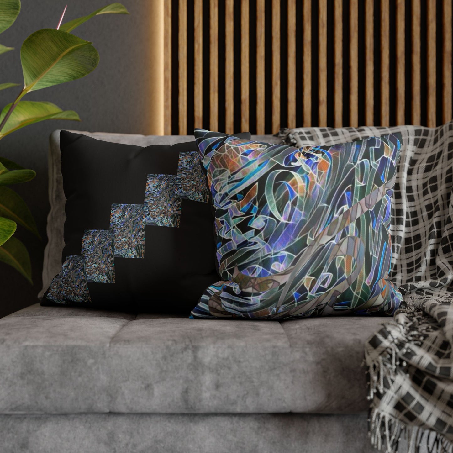 Modern art inspired beauty Faux Suede Square Pillow Cover l
