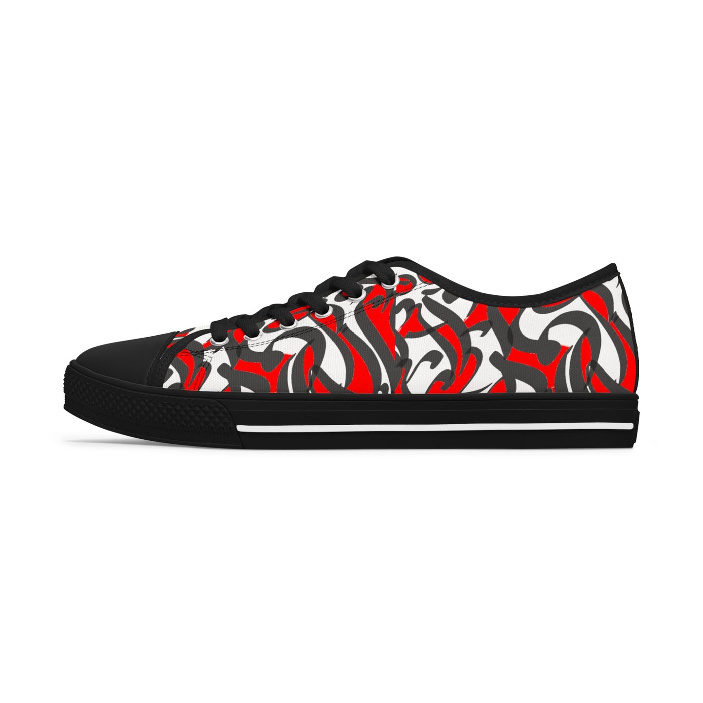Bold Tribal Print Women's Low Top Sneakers, Stylish Casual Shoes, Unique Gifts for Her, Trendy Footwear, Everyday Fashion
