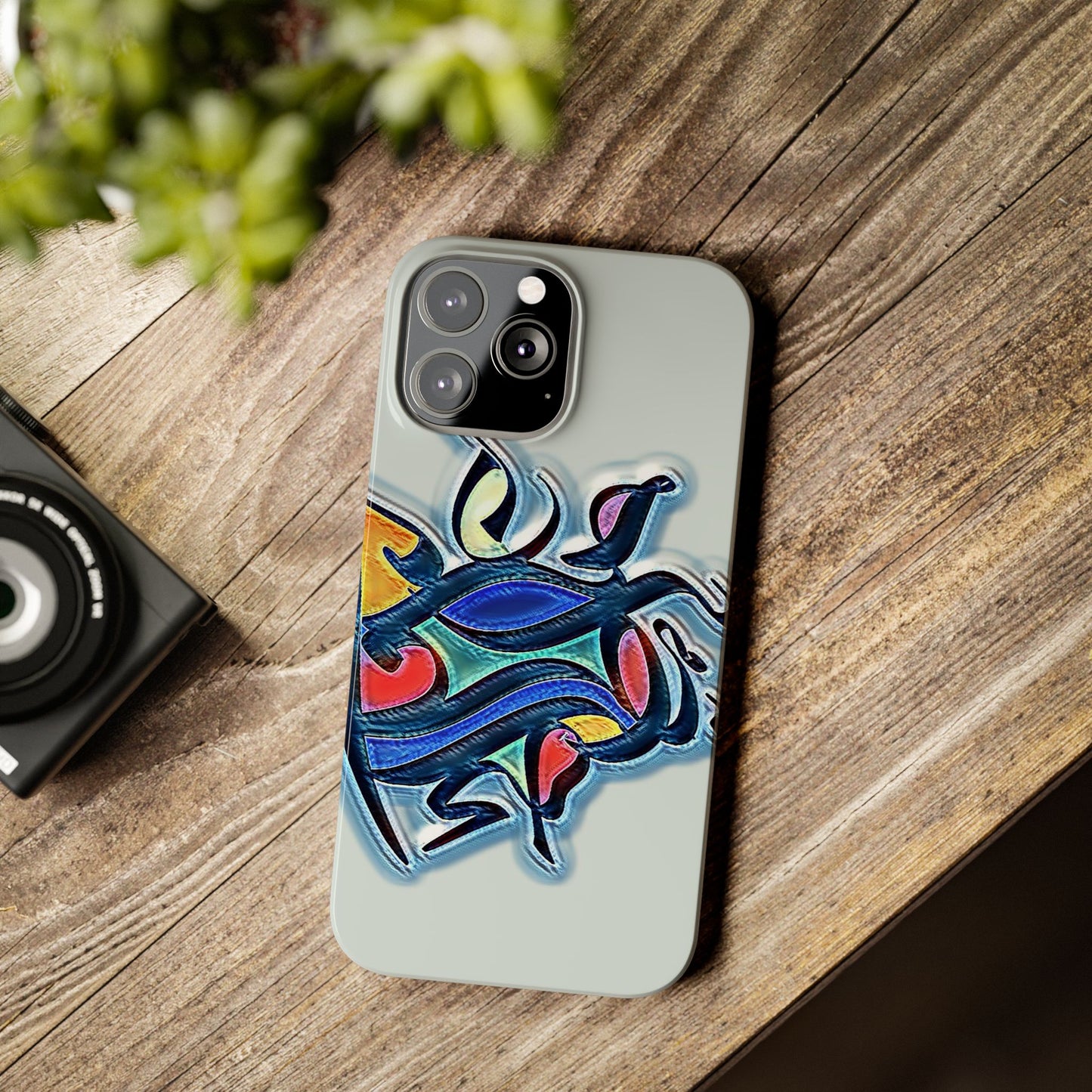 ' Modern Art Slim Phone Case -LOVE
