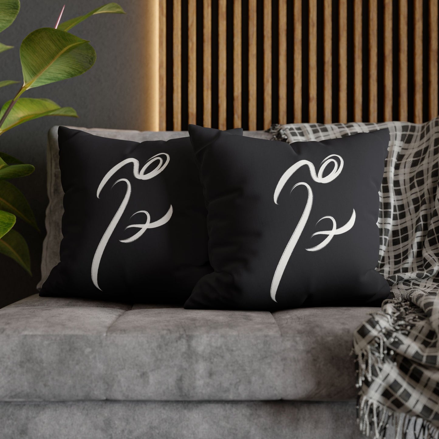 Square Pillowcase - Persian Calligraphy Modern Handwriting Design