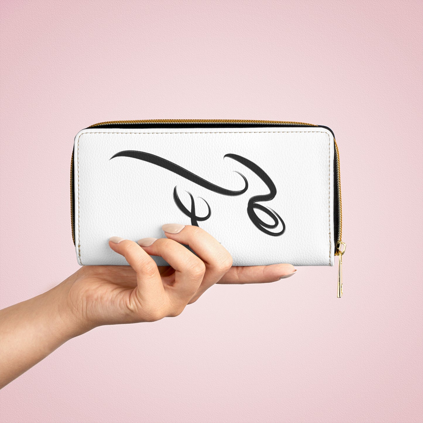 Hich Handwritten Persian Calligraphy Zipper Wallet