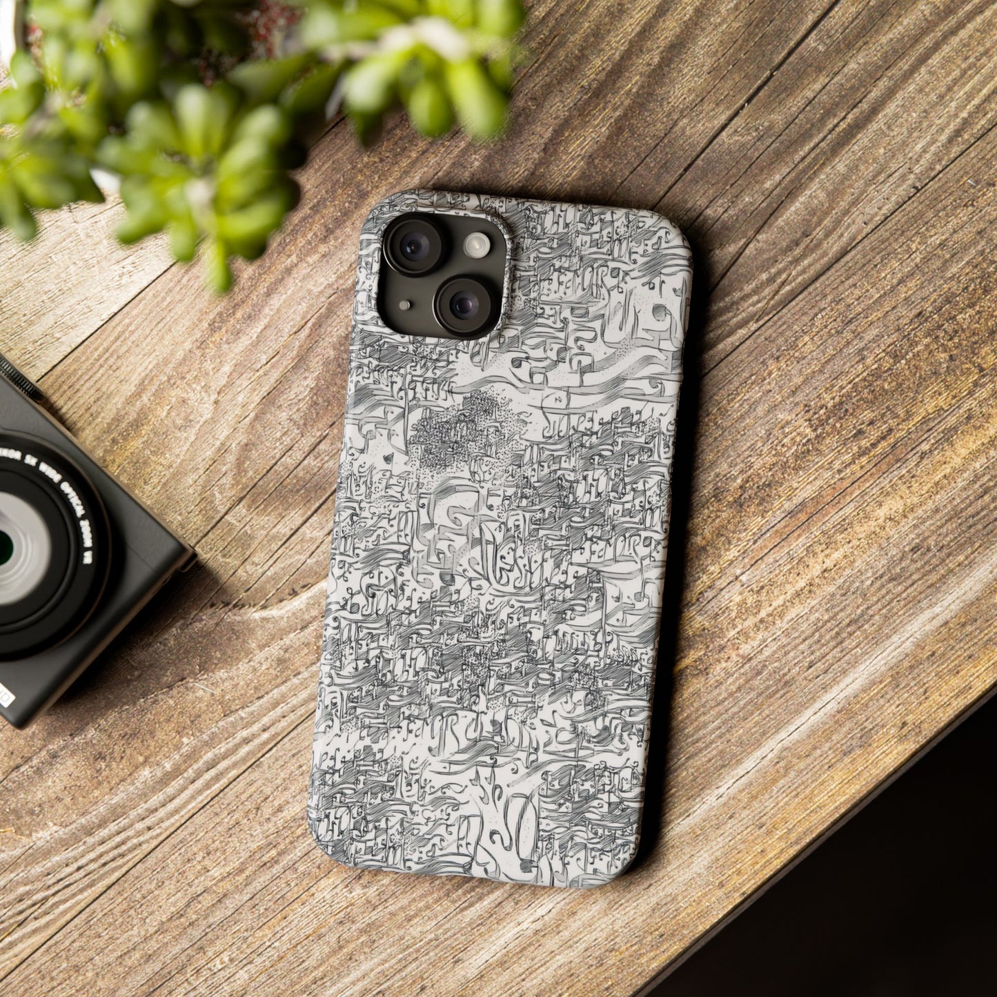 .ه,- ' Modern Art Slim Phone Case -LOVE I- I -.