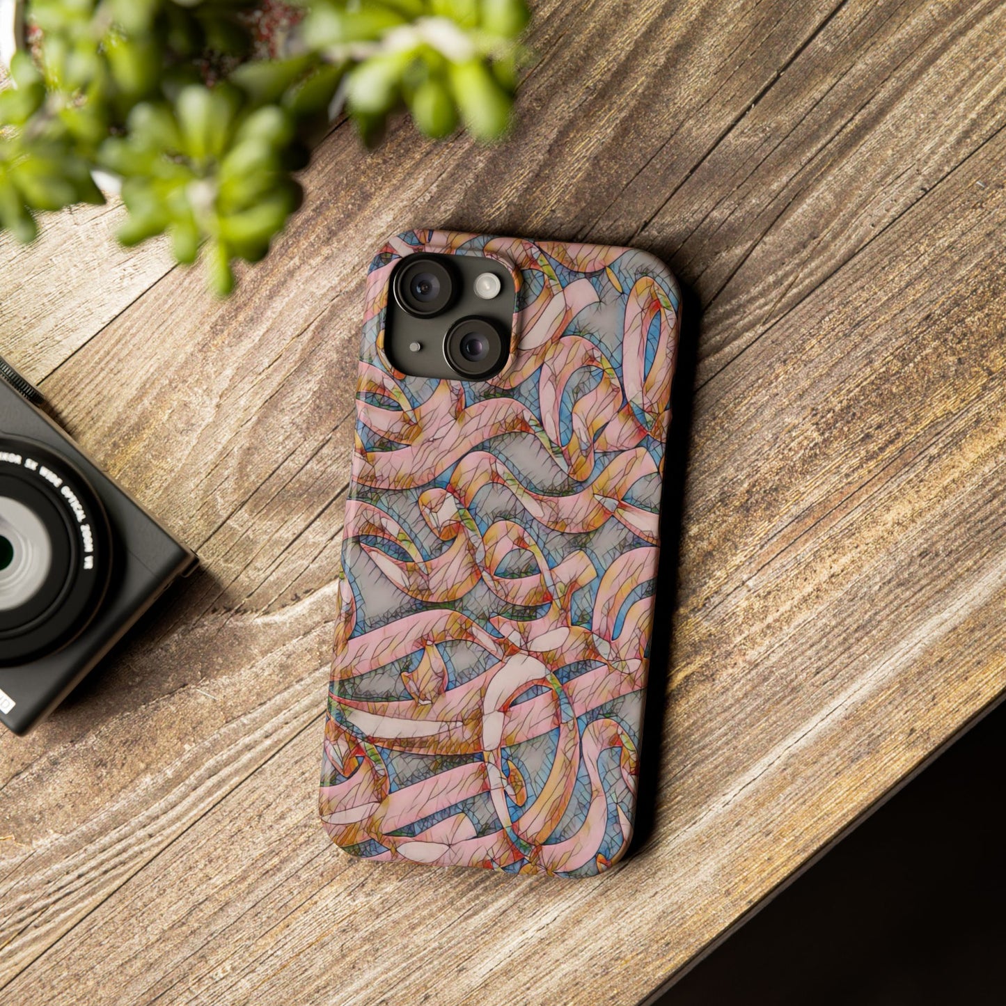 ' Modern Art Slim Phone Case -LOVE I-