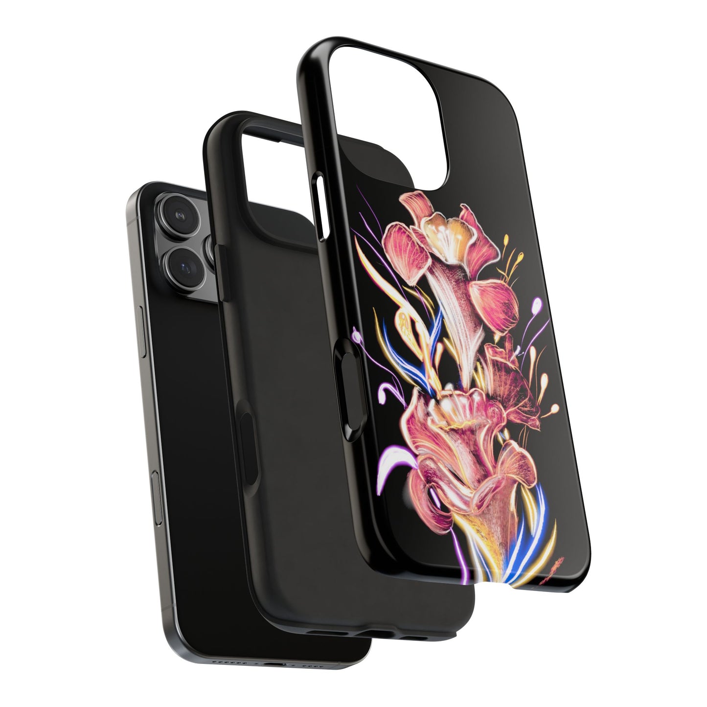 Colorful Calligraphy Flower Chic Stylish Design