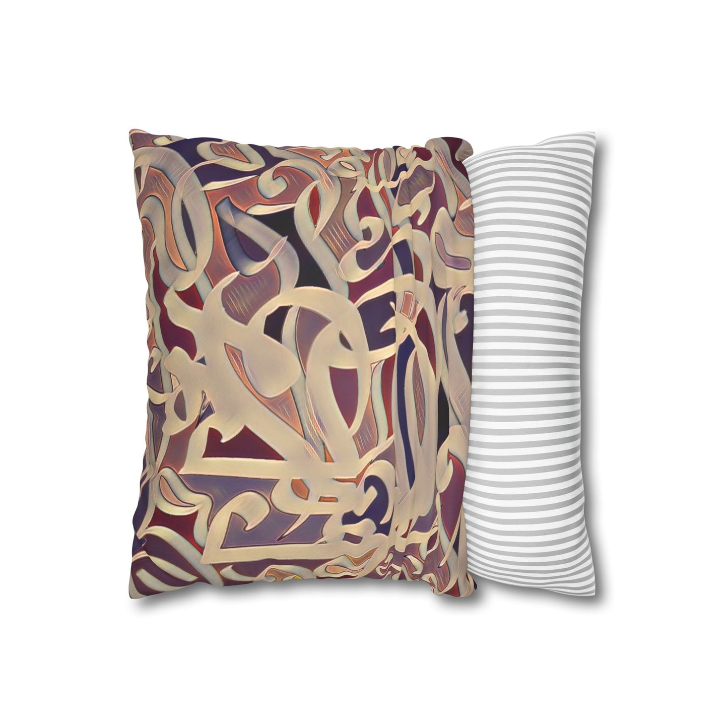 Persian Calligraphy beauty Faux Suede Square Pillow Cover