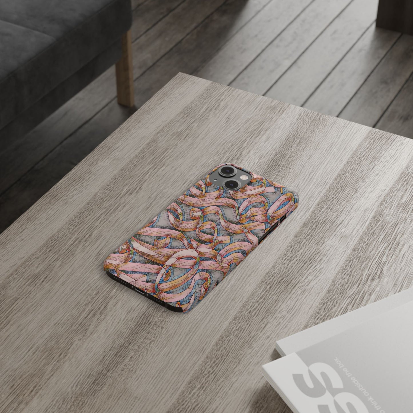 ' Modern Art Slim Phone Case -LOVE I-