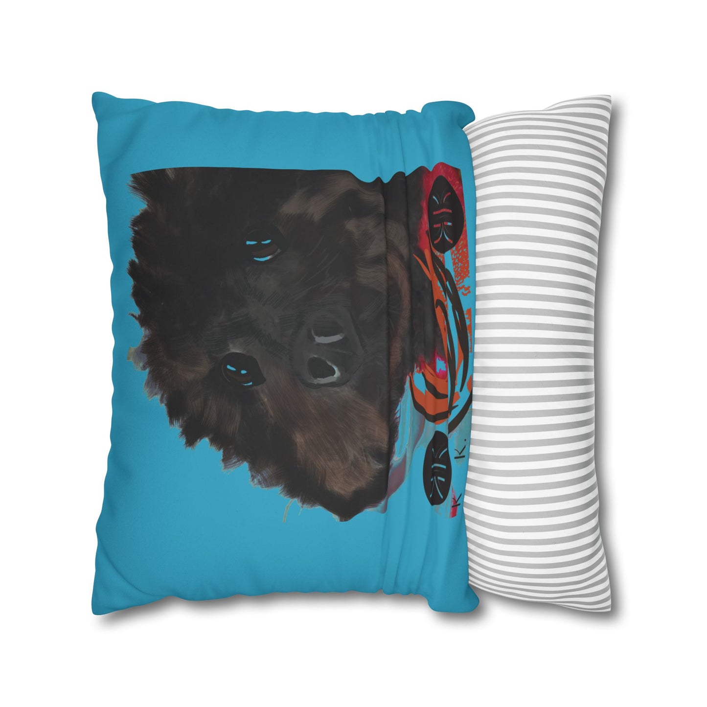 COAL Pillowcase - Modern Art Portrait Watercolour Design