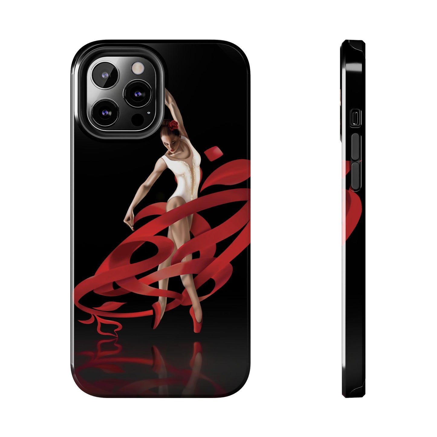 Phone Case Persian Calligraphy Rose Ribbon Ballerina