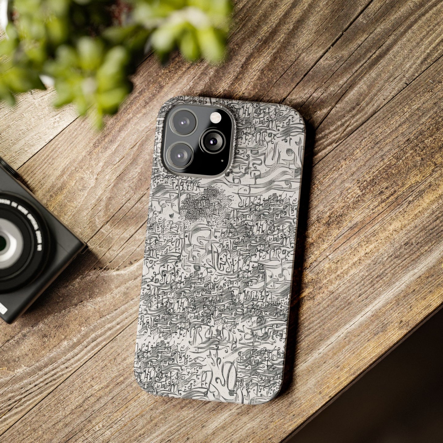 .ه,- ' Modern Art Slim Phone Case -LOVE I- I -.