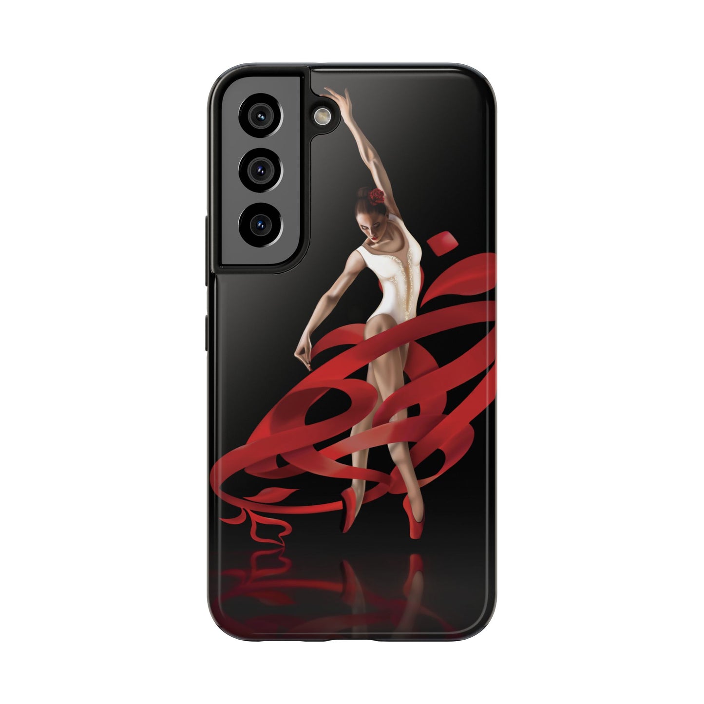 Phone Case Persian Calligraphy Rose Ribbon Ballerina