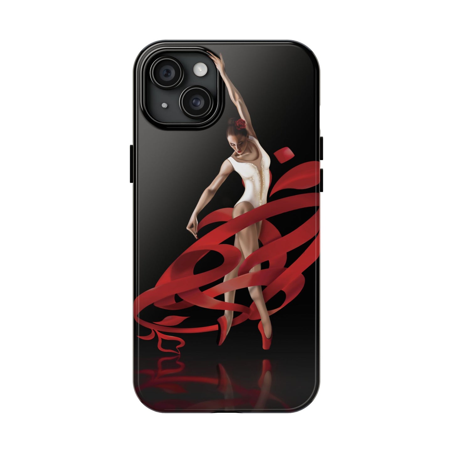 Phone Case Persian Calligraphy Rose Ribbon Ballerina