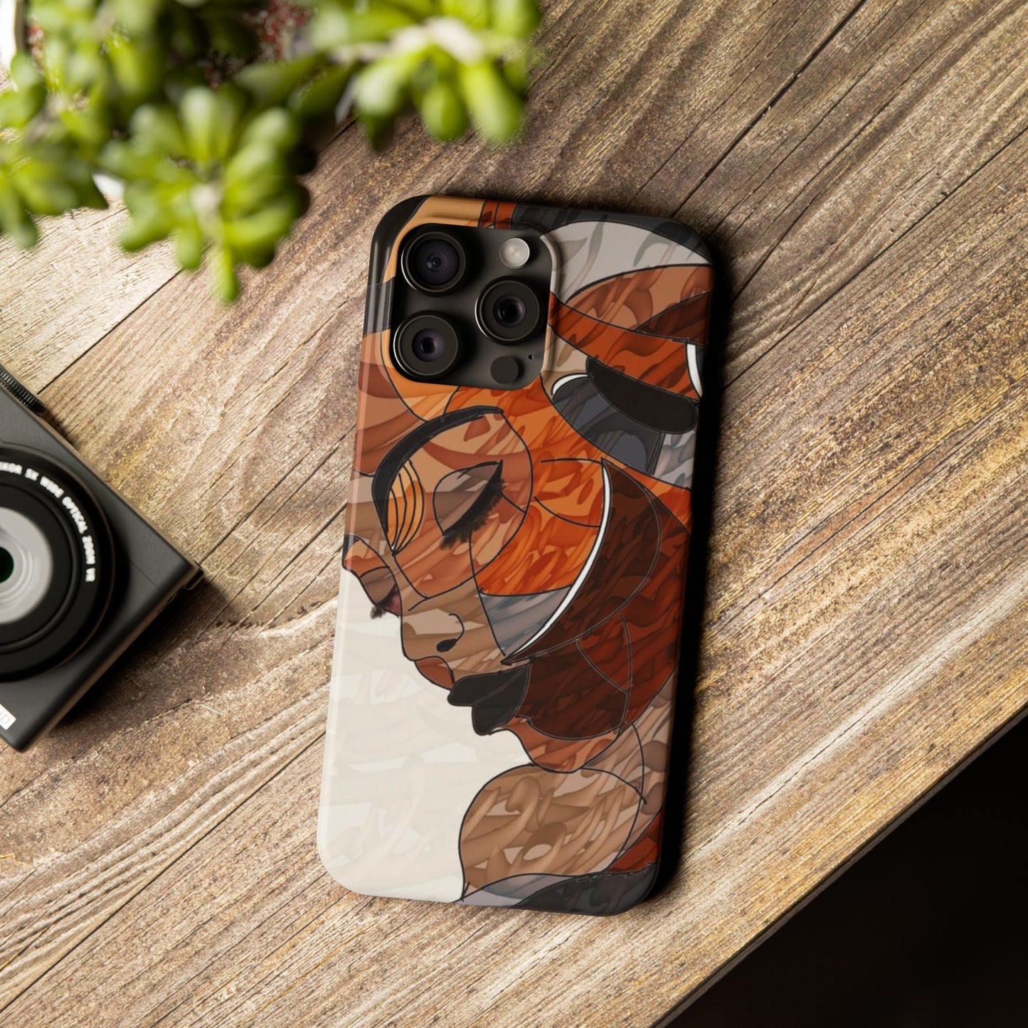 ' Modern Art Slim Phone Case -LOVE