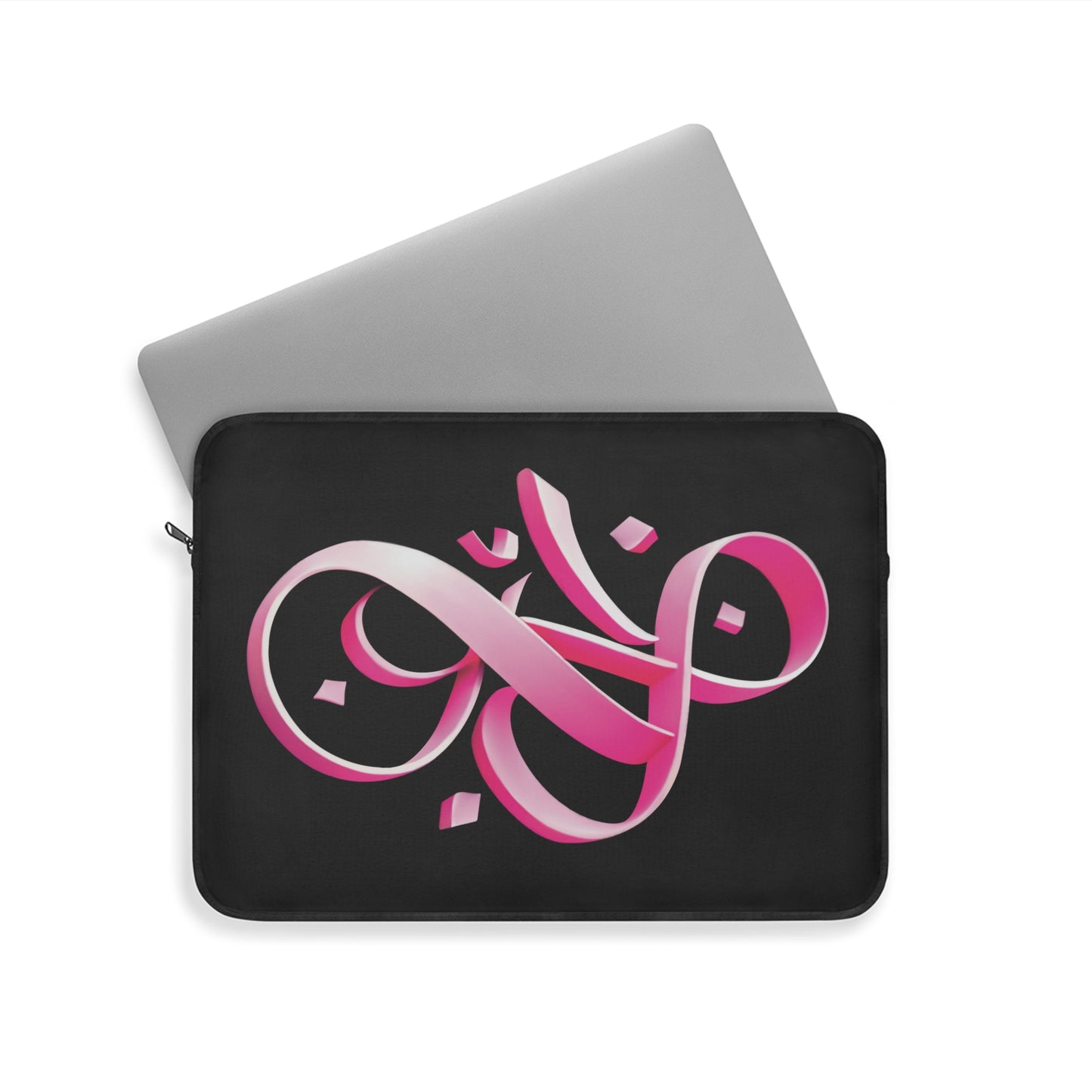 Pink Ribbon Persian calligraphy Laptop Sleeve