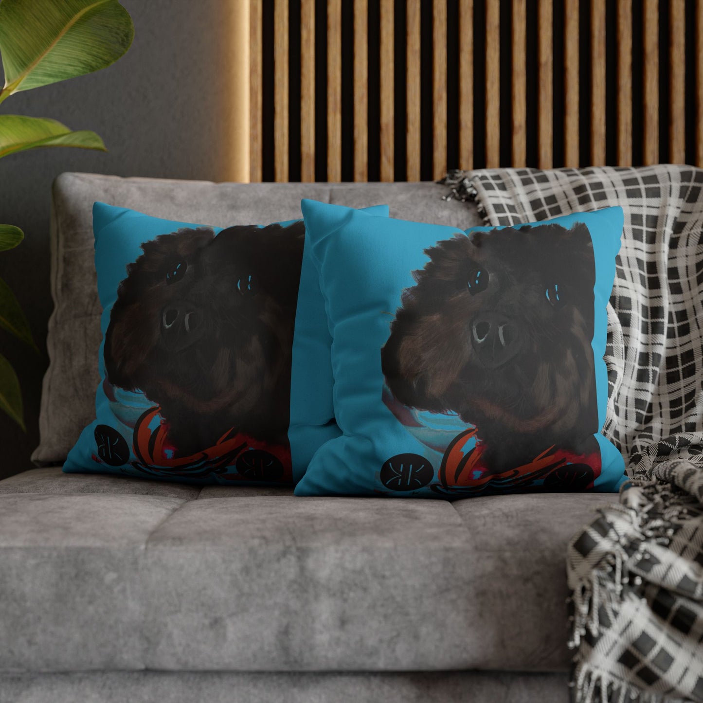 COAL Pillowcase - Modern Art Portrait Watercolour Design