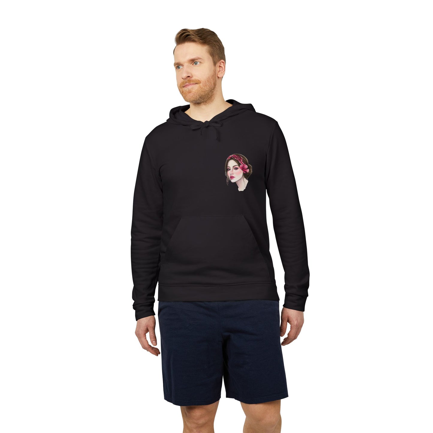 Kalli K X Adidas Unisex Fleece Hoodie- calligraphy headband