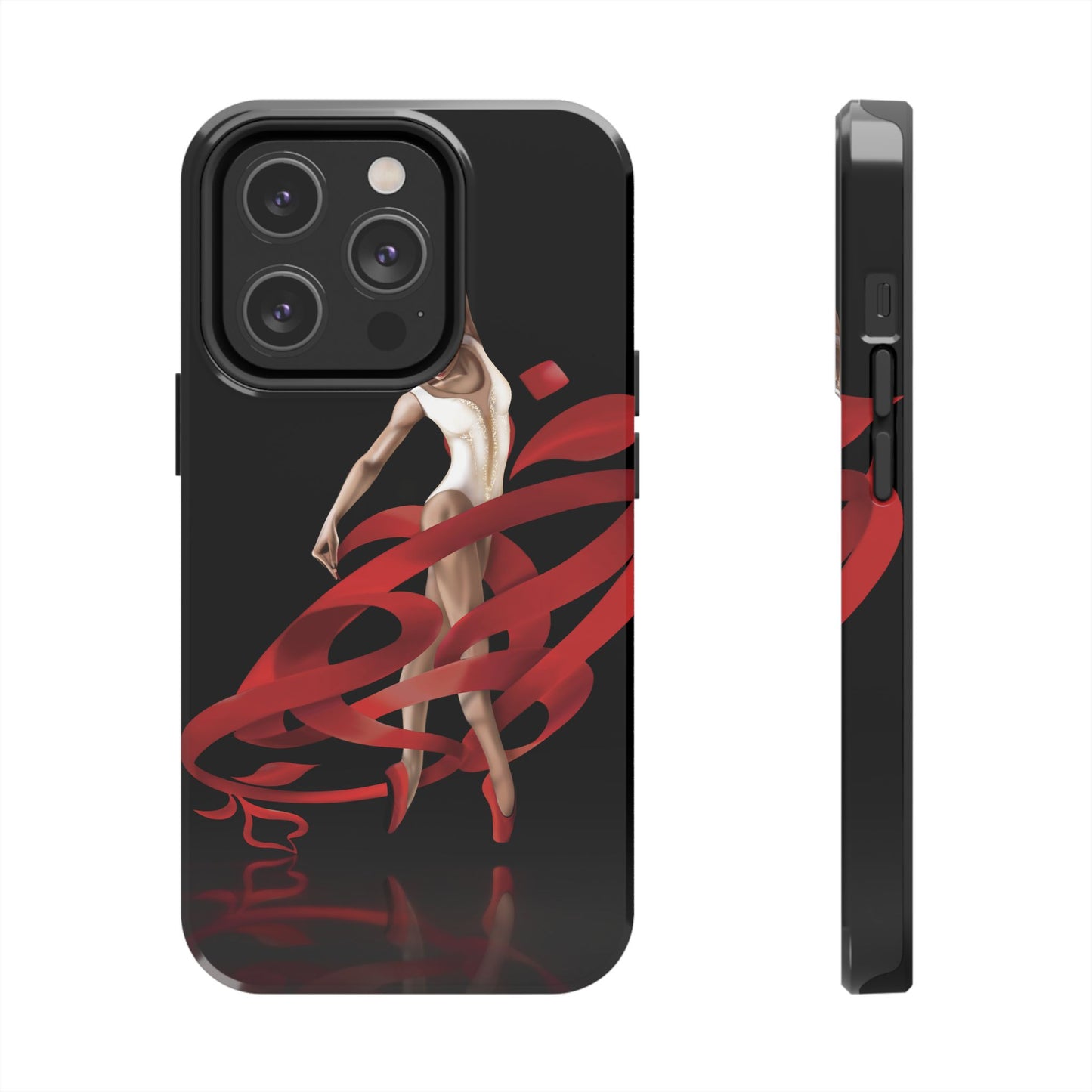 Phone Case Persian Calligraphy Rose Ribbon Ballerina