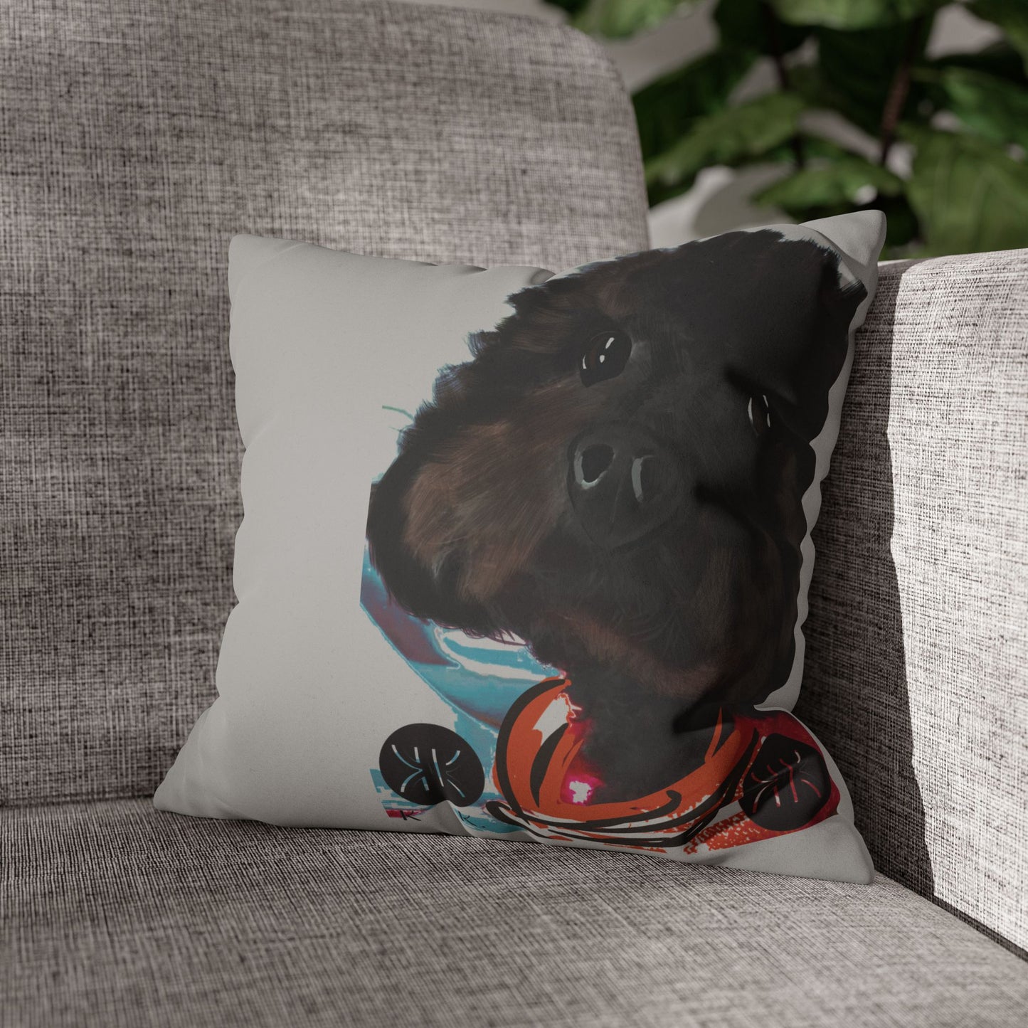 COAL Pillowcase - Modern Art Portrait Watercolour Design