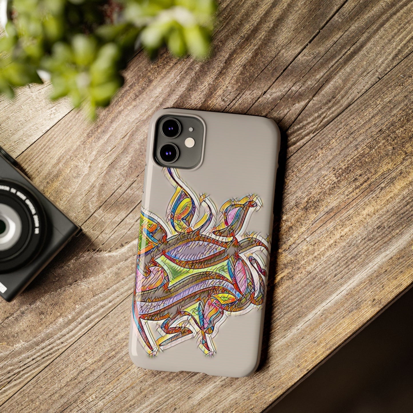 ' Modern Art Slim Phone Case -LOVE