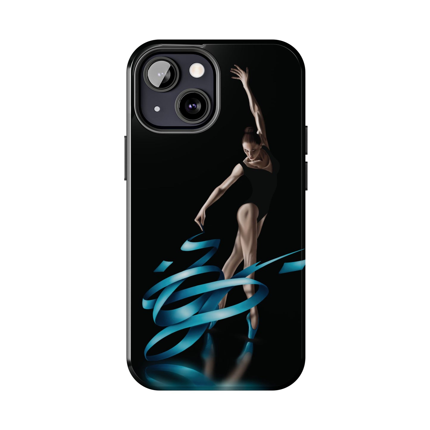Phone Case Ballerina with Blue Ribbon Persian Calligraphy Design