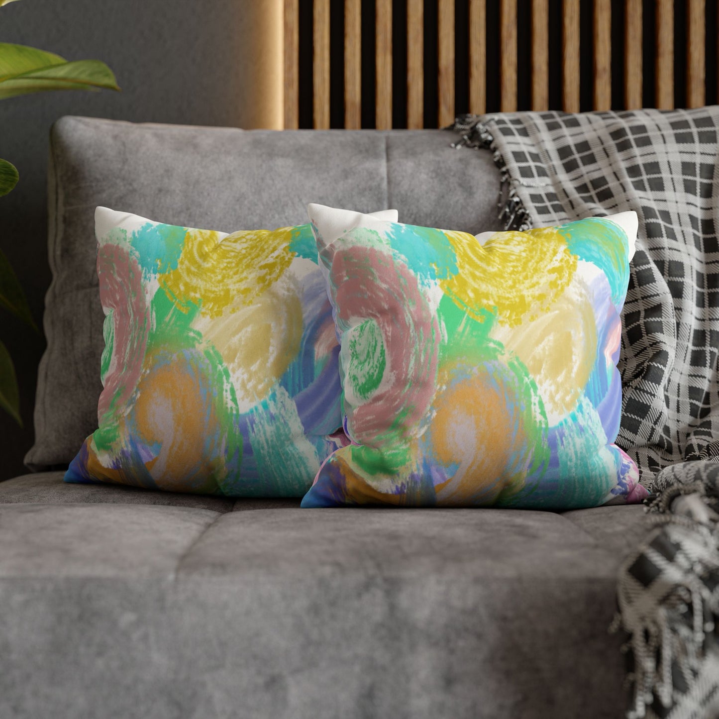 Copy of Square Pillowcase - Modern Art Portrait Watercolour Design