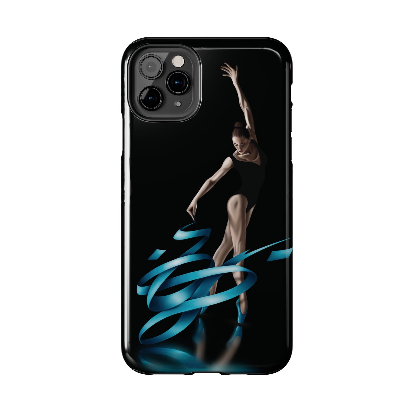 Phone Case Ballerina with Blue Ribbon Persian Calligraphy Design