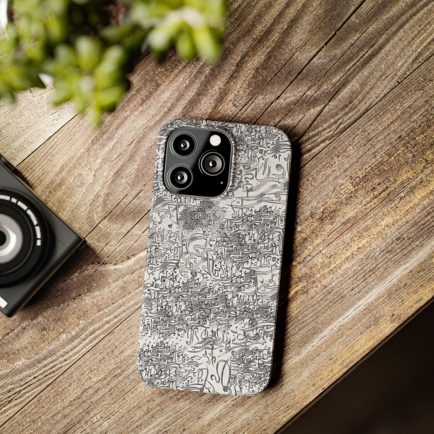 .ه,- ' Modern Art Slim Phone Case -LOVE I- I -.