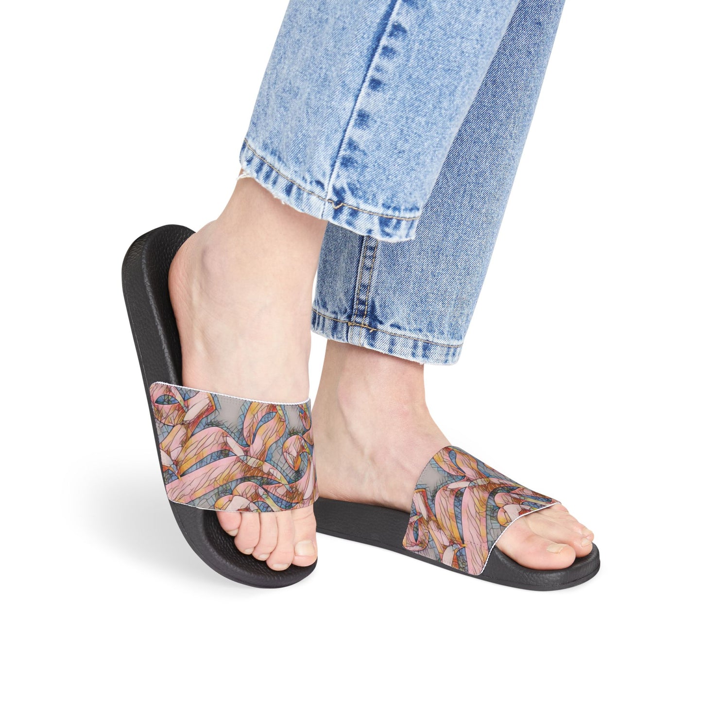 Stylish Women's Removable-Strap Sandals with Floral Design