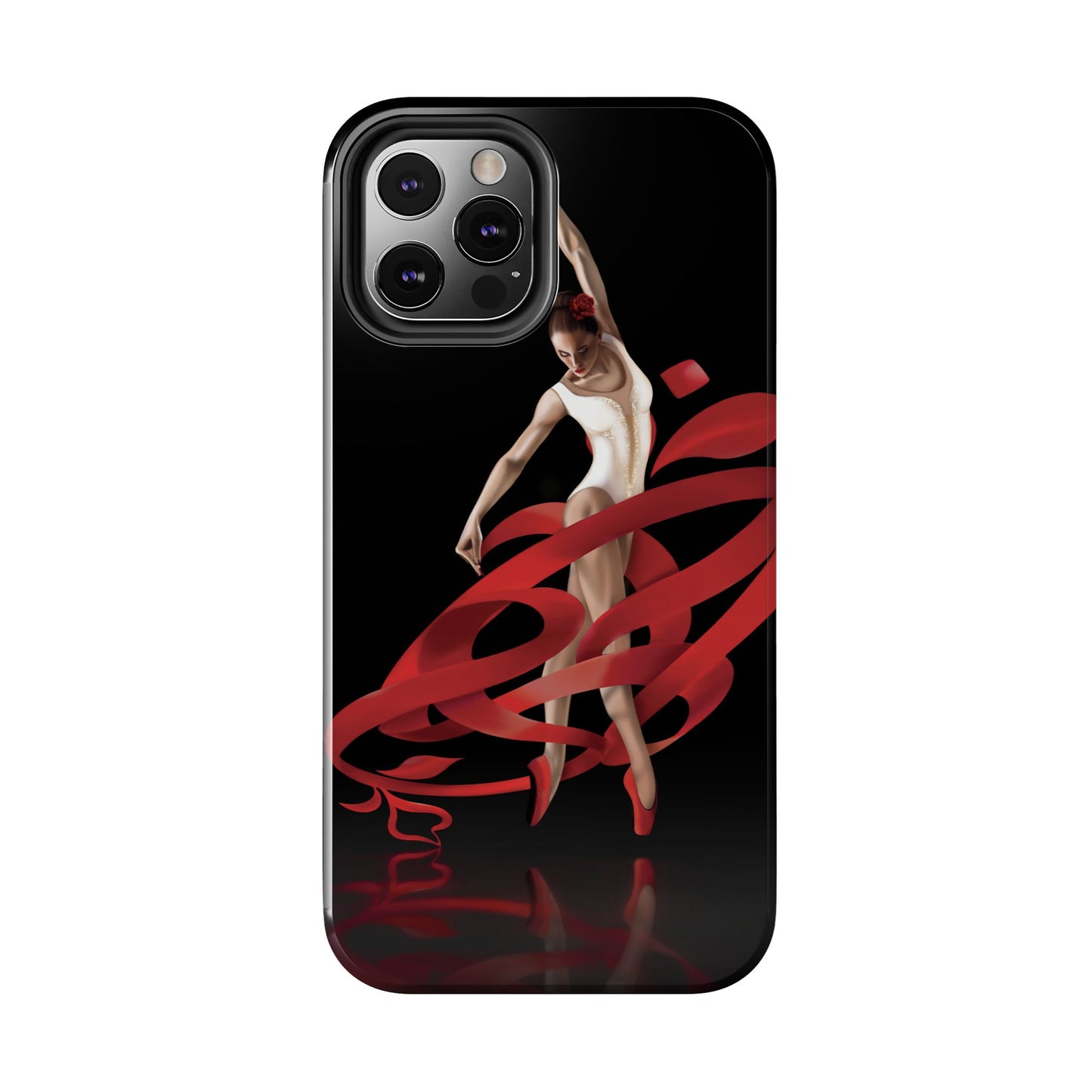 Phone Case Persian Calligraphy Rose Ribbon Ballerina