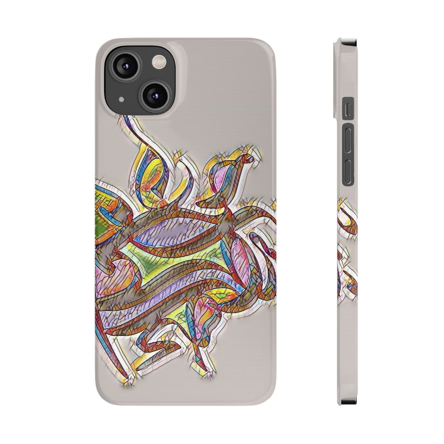 ' Modern Art Slim Phone Case -LOVE