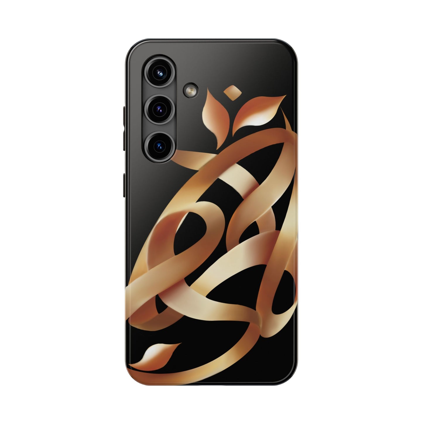 Gold Ribbon Phone Case Persian Calligraphy Modern Handwriting