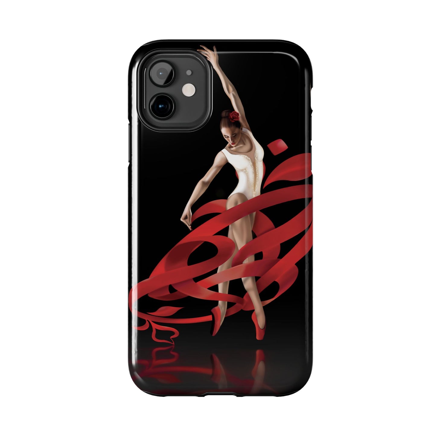 Phone Case Persian Calligraphy Rose Ribbon Ballerina