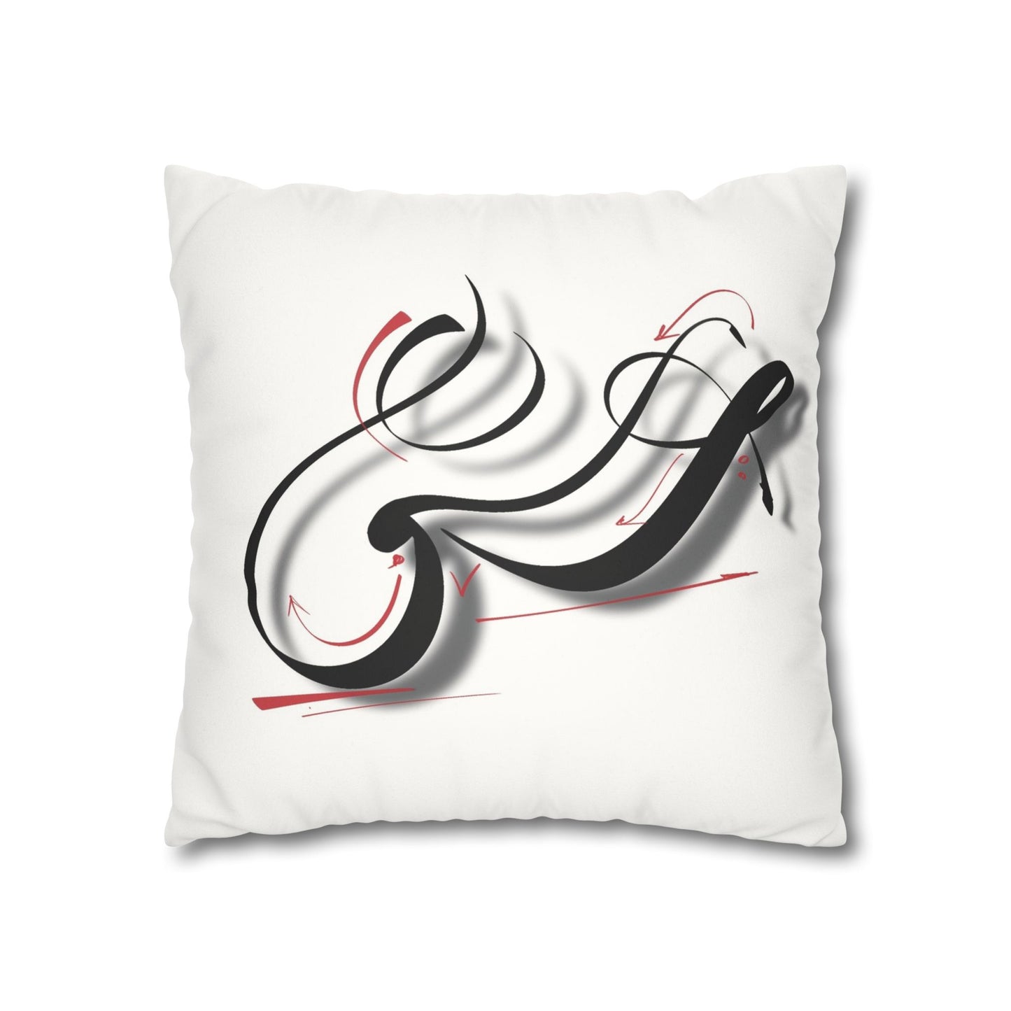 Square Pillowcase - Persian Calligraphy, Modern Handwriting Design