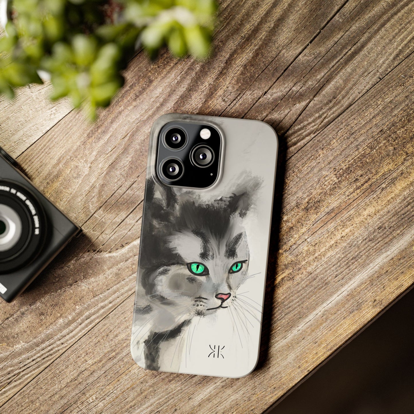 Modern Art Ink water painting Slim Phone Case