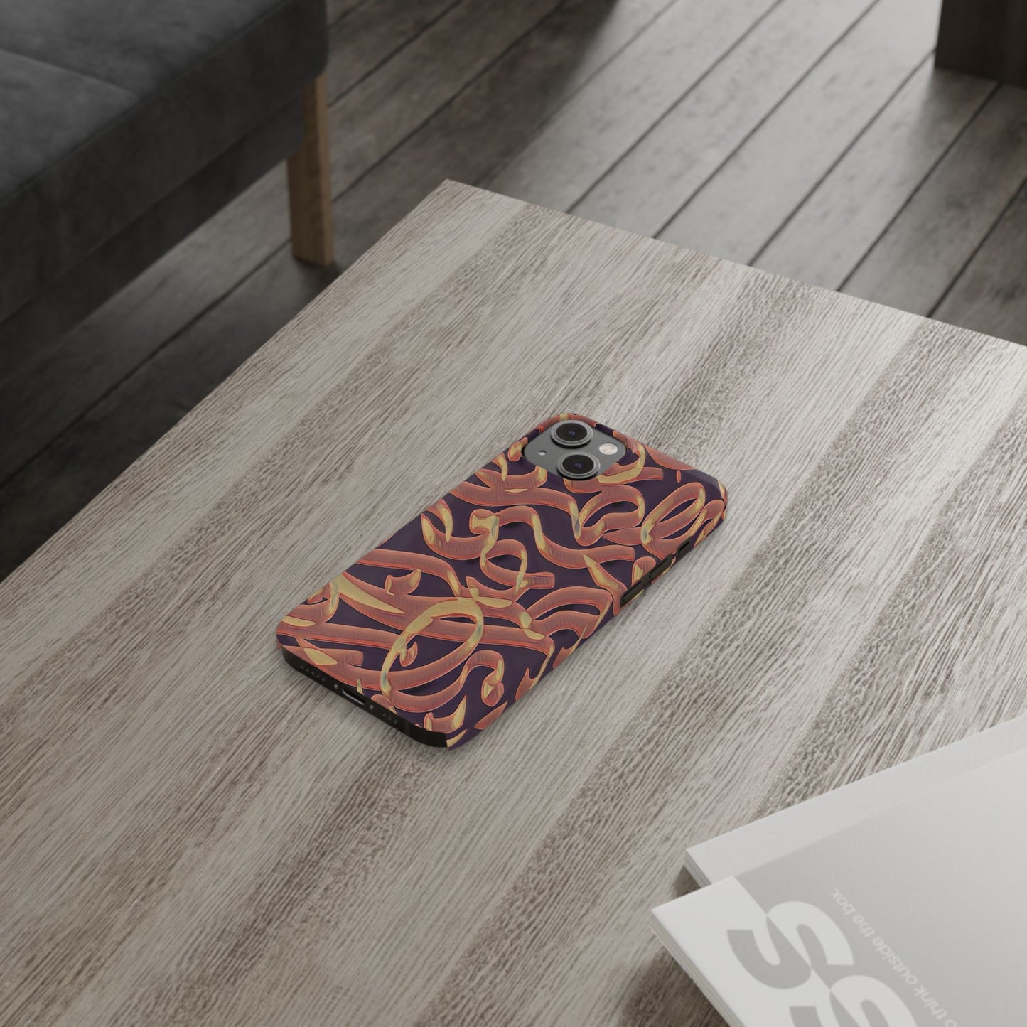 ' Modern Art Slim Phone Case -LOVE I-