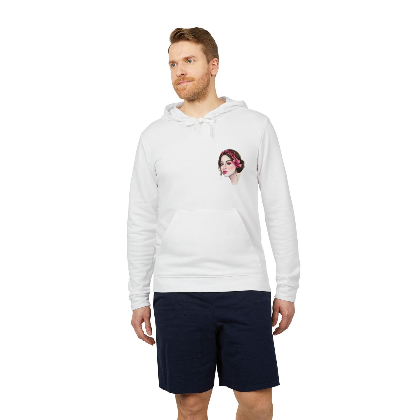 Kalli K X Adidas Unisex Fleece Hoodie- calligraphy headband