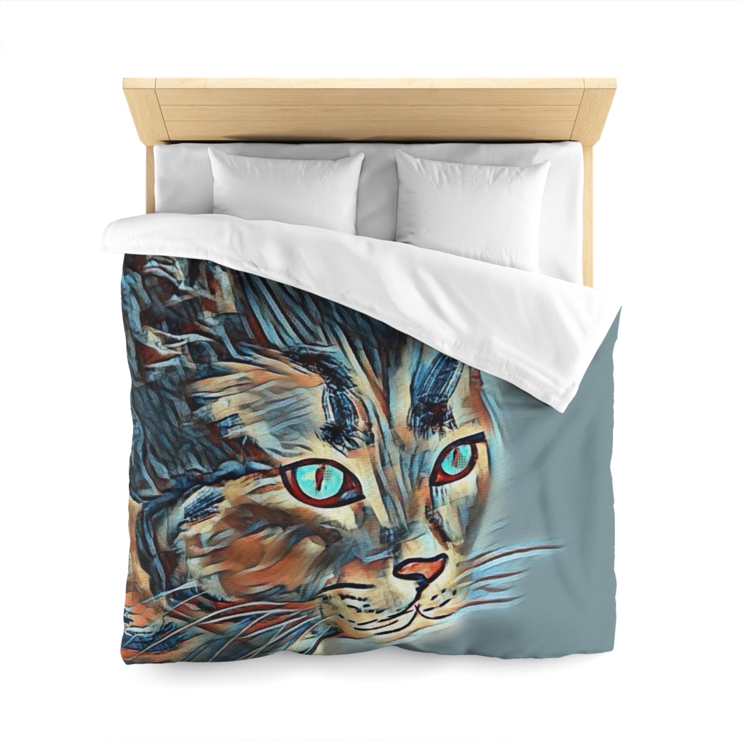 Serenity Microfiber Duvet Cover – Elegant Water ink painting for Cozy Bedrooms.