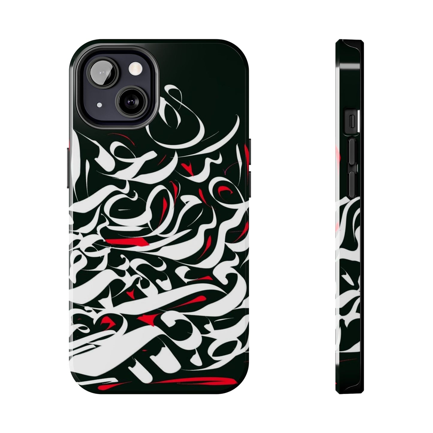 Phone Case Calligraphy Red Black White Tough Phone Case