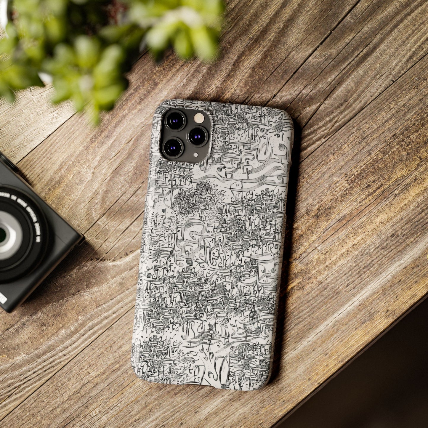 .ه,- ' Modern Art Slim Phone Case -LOVE I- I -.