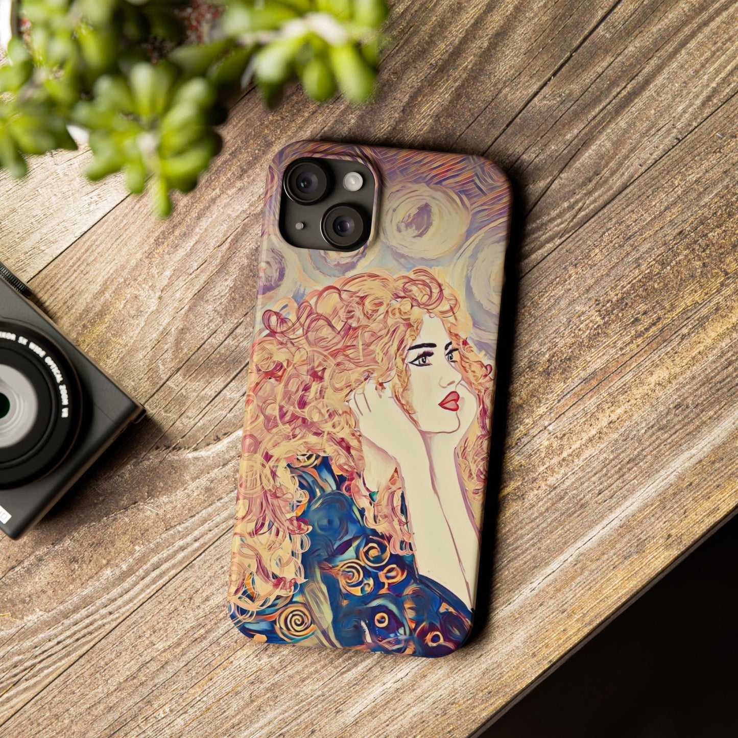 ' Modern Art Slim Phone Case -LOVE,